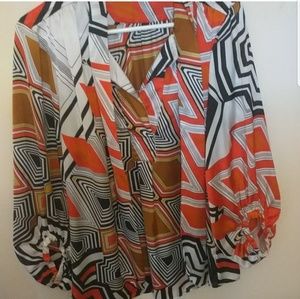 Geo print blouse